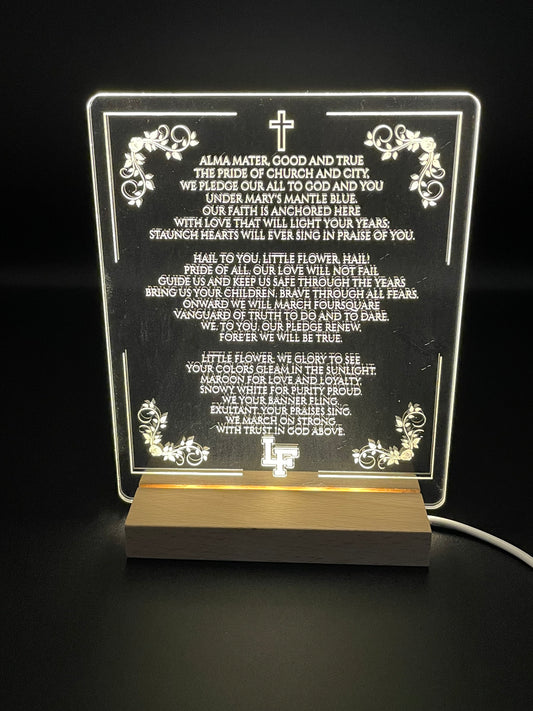 Little Flower Catholic High School Alma Mater LED Light Display
